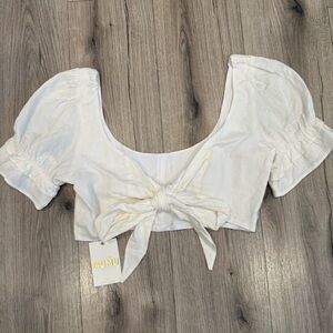 Show Me Your MuMu White Fiona Top